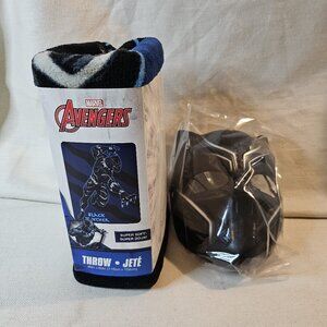 Marvel Avengers - Black Panther Super Soft Throw Blanket + Mask